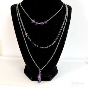 SOULFUL NATURE Amethyst Layered Necklace